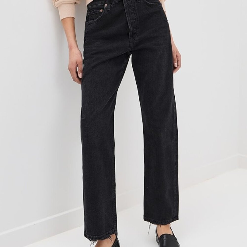 AGOLDE Lana Mid Rise Straight Jeans  Lana Mid Rise Straight Jeans - Black
